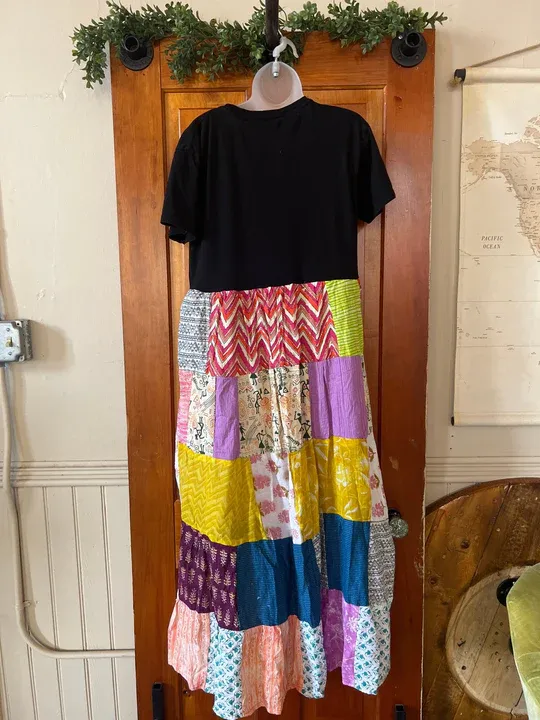 BLINK-182 patchwork maxi dress