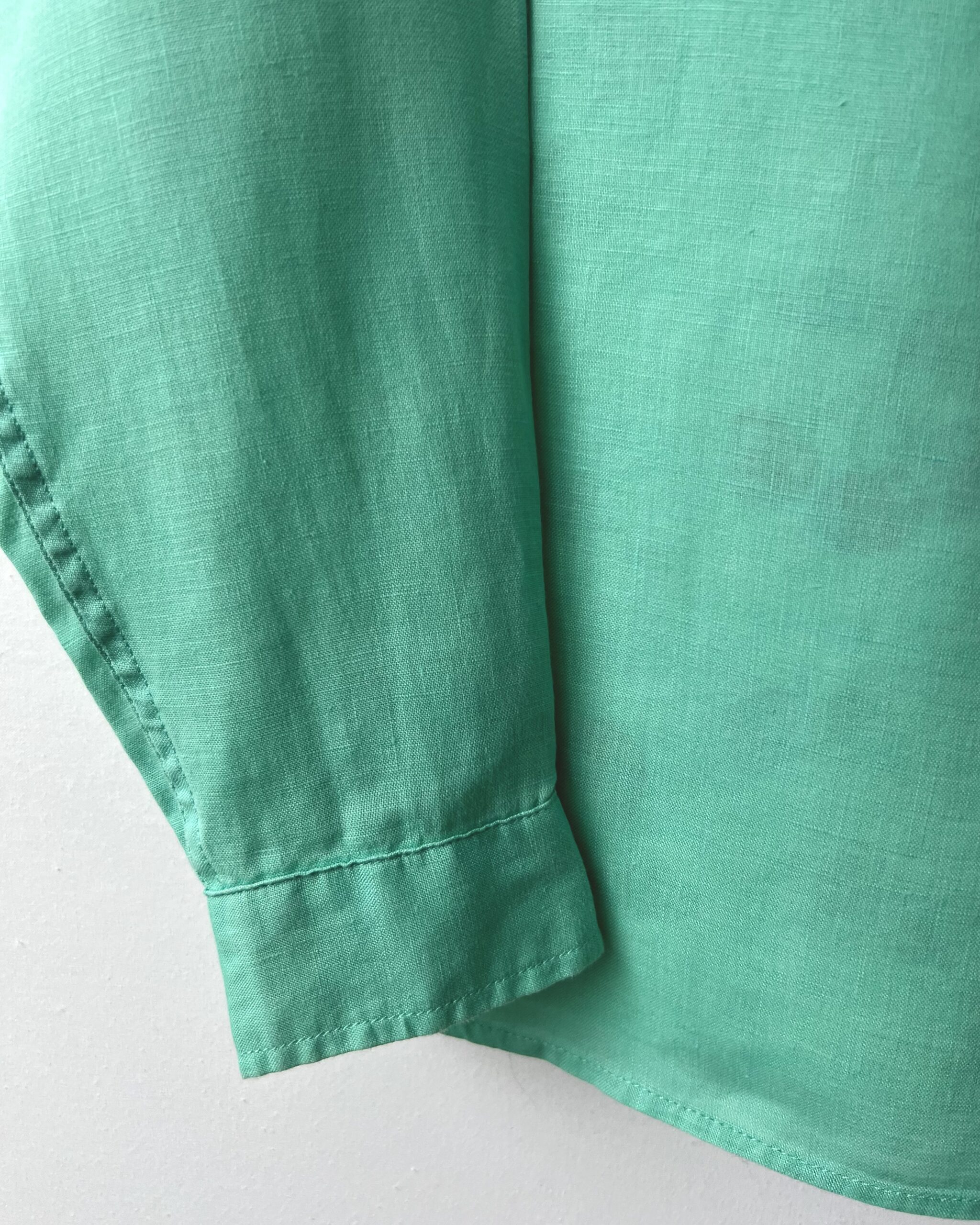 Original Cherry Patchwork Cotton Linen Long Sleeve Shirt