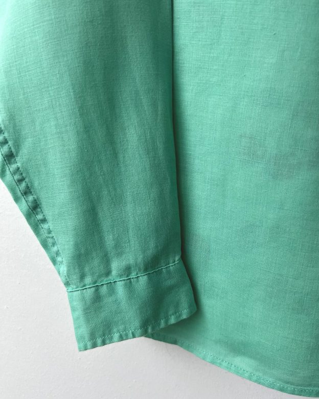 Original Cherry Patchwork Cotton Linen Long Sleeve Shirt