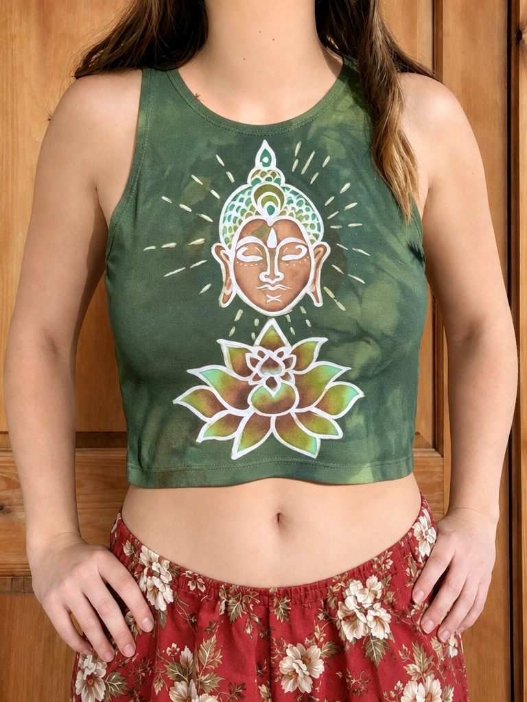 Peaceful Buddha Crop Top