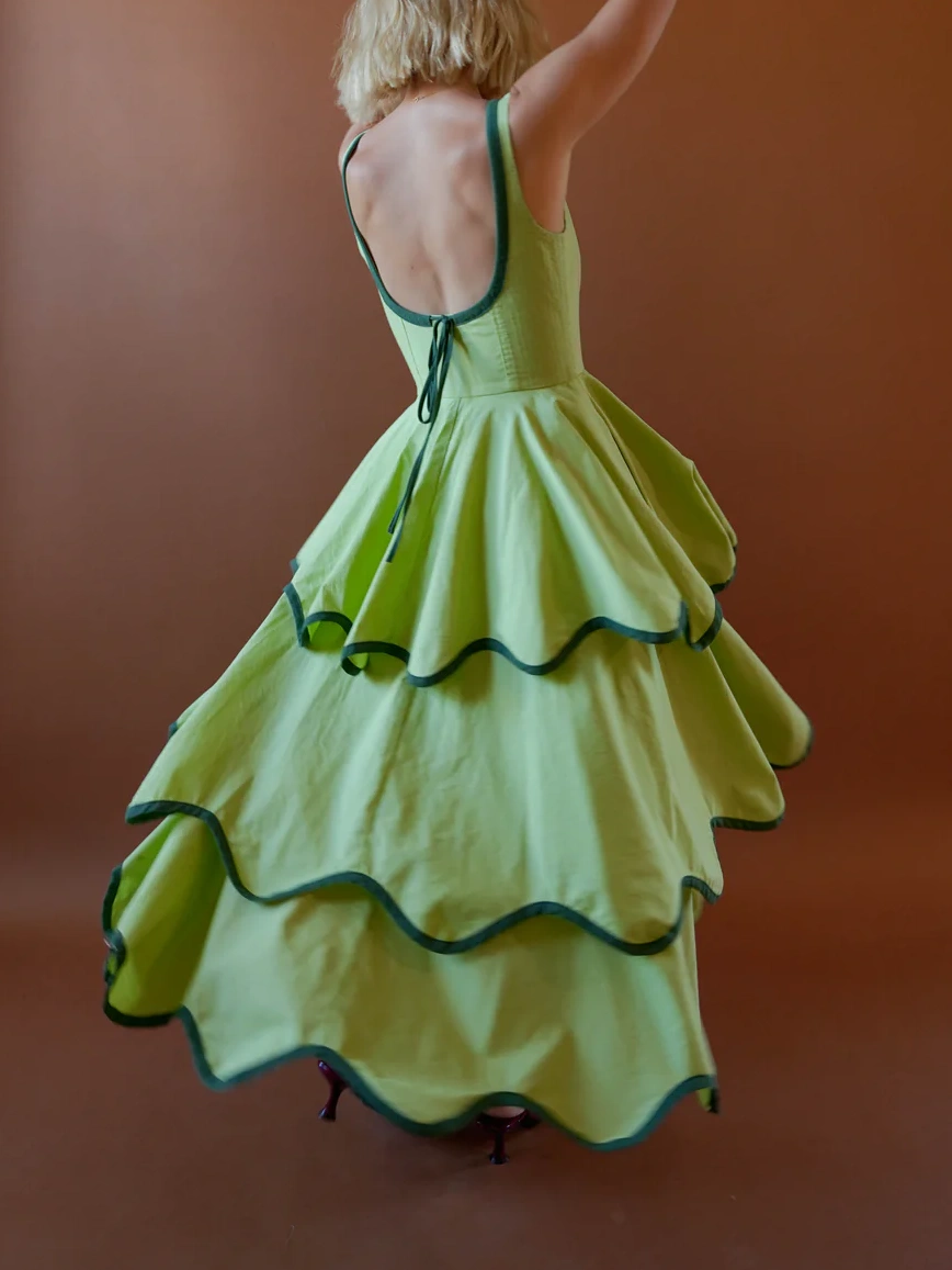 The Millie Dress in Matcha
