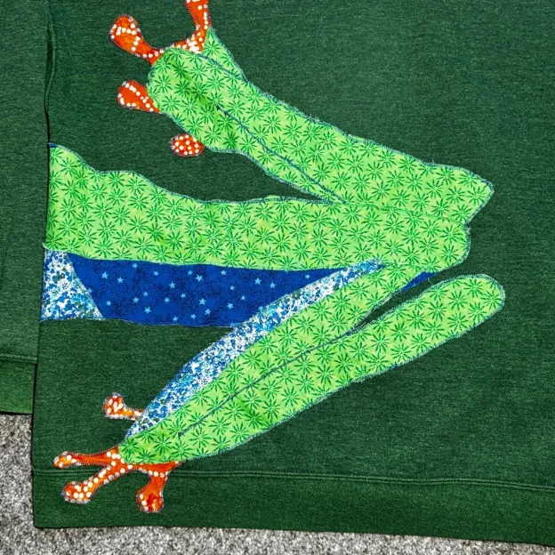 Tree Frog Print Hooded Cardigan