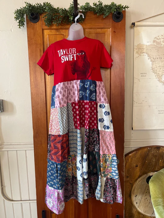 SWIFT patchwork maxi dress