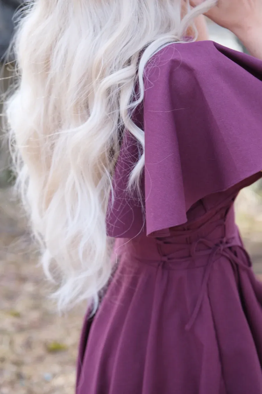 Ivy Midi Dress - Wine（With Side Pockets）