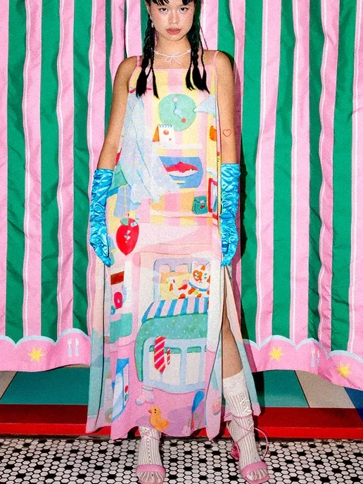 Whiskers Space See Through Dress