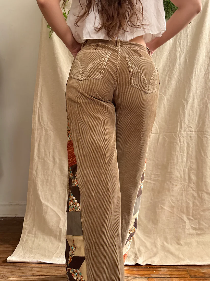 Star & Pinwheel 1970s Corduroys