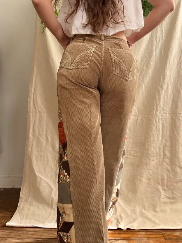 Star & Pinwheel 1970s Corduroys