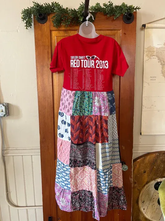 SWIFT patchwork maxi dress