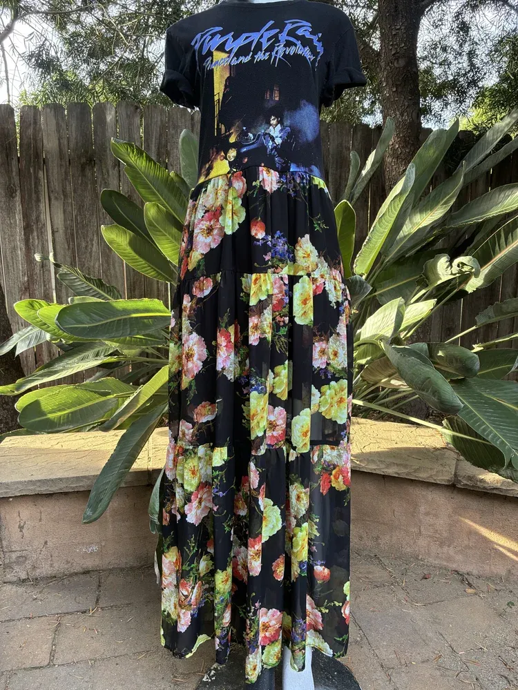 Purple Rain Patchwork Dress