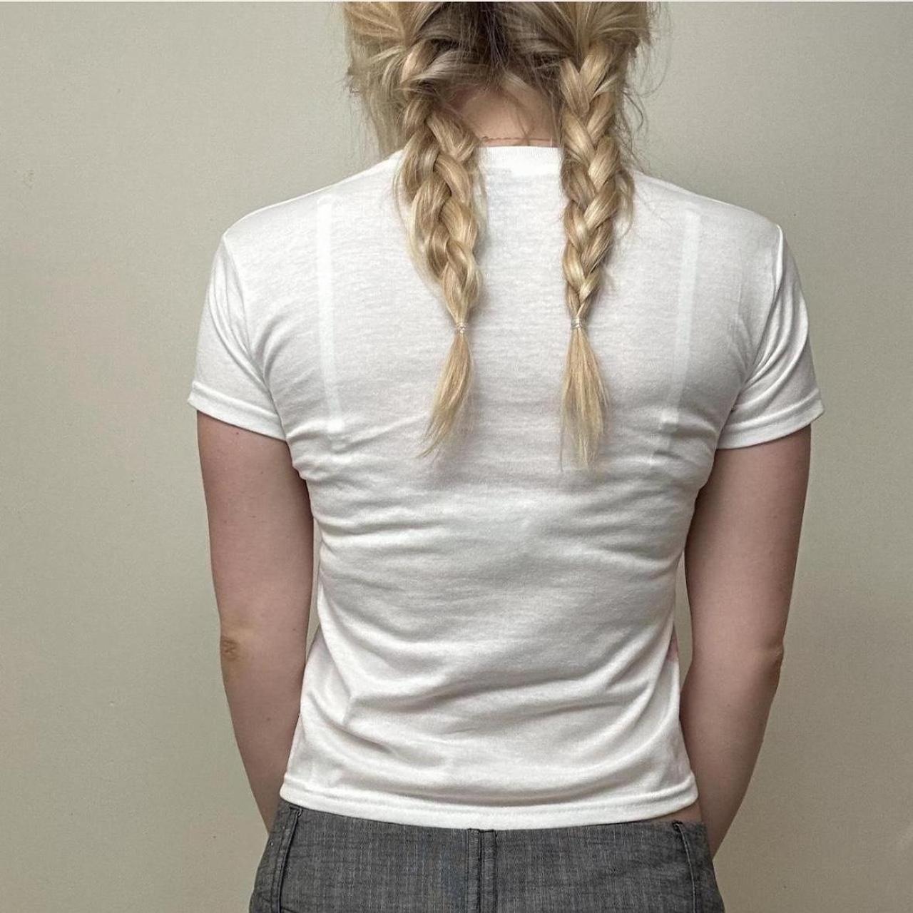 Women's White and Cream Shirt