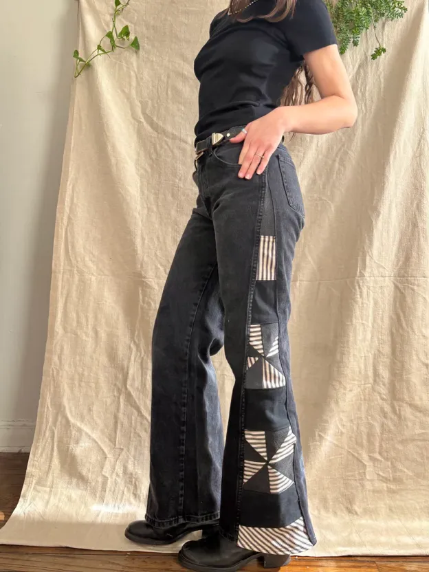 Black & White Stripe Pinwheel Rustlers