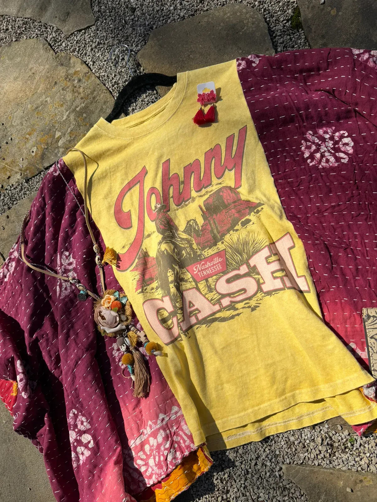 Johnny Cash Kantha Tee