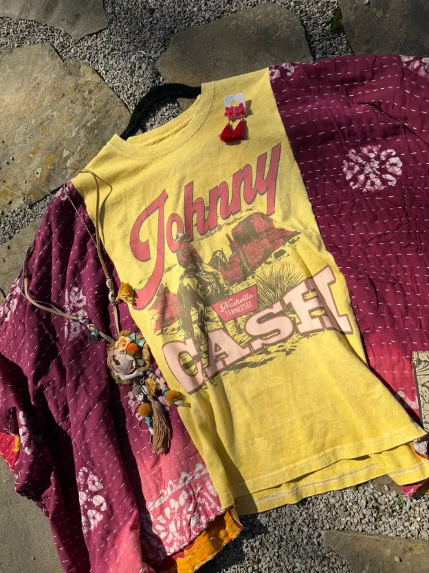 Johnny Cash Kantha Tee