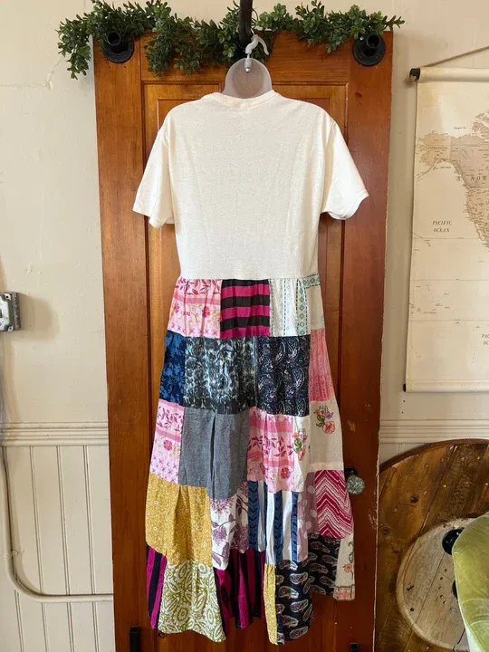 Morgan patchwork maxi dress