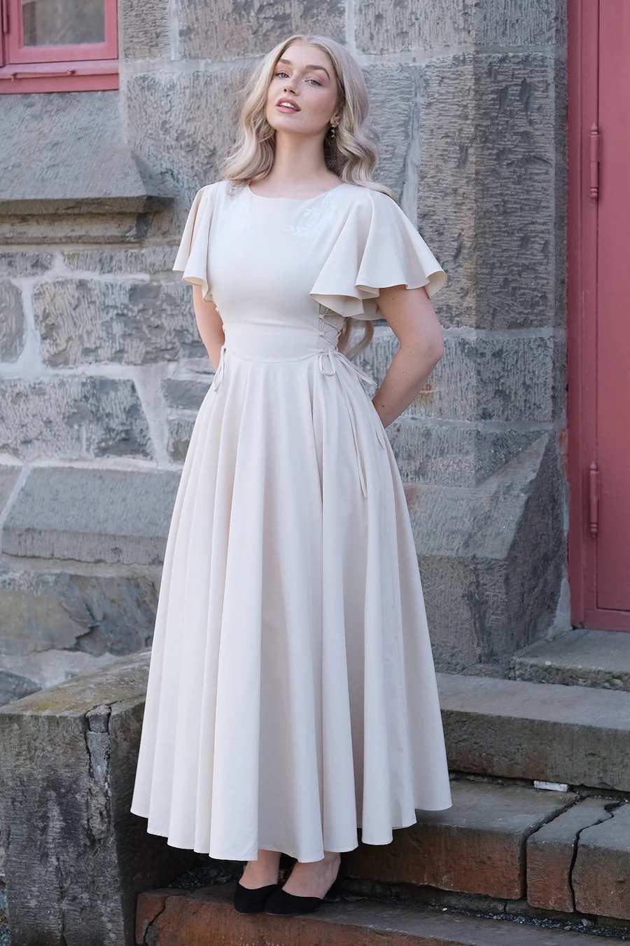 Ivy Maxi Dress - Almond（With Side Pockets）