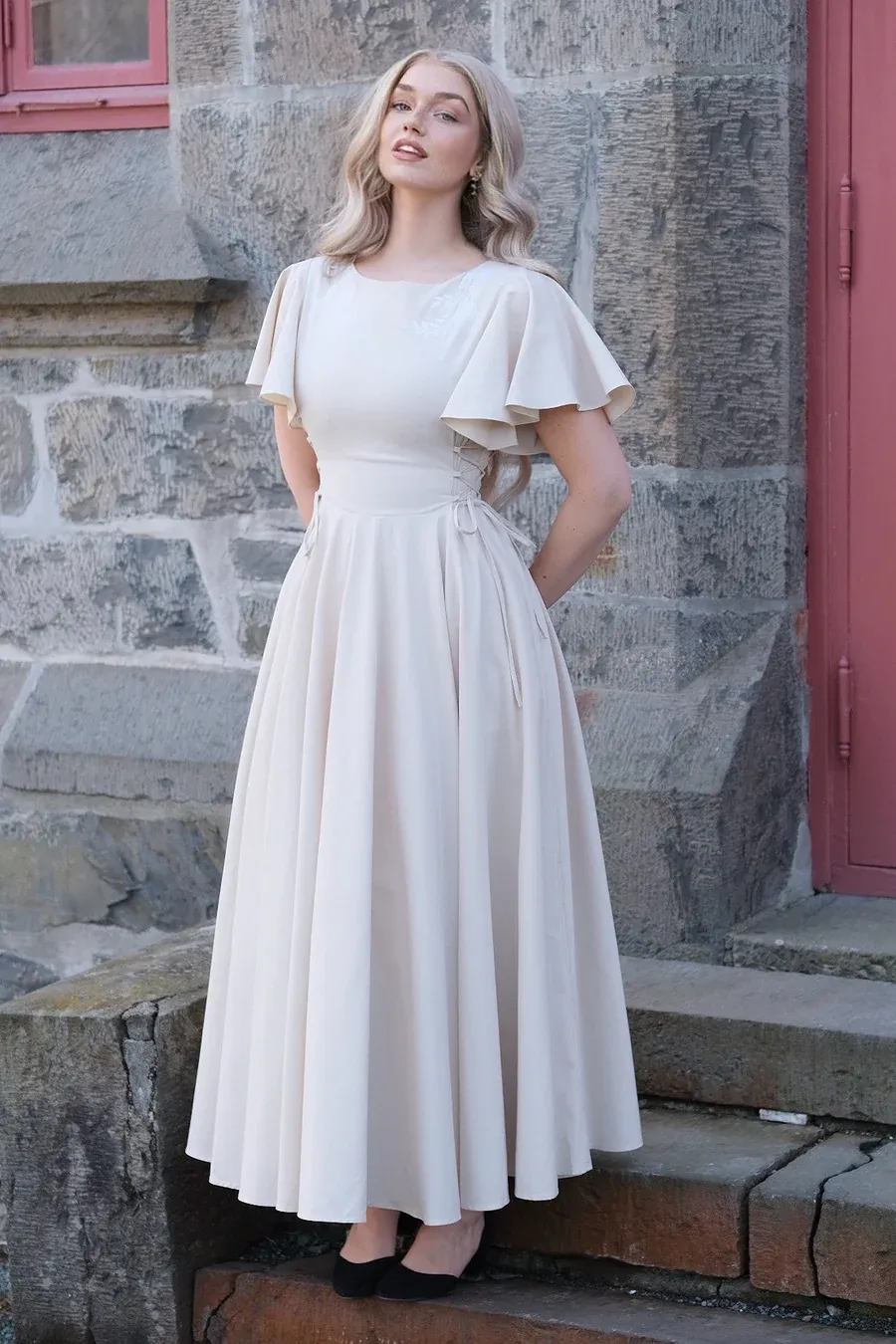Ivy Maxi Dress - Almond（With Side Pockets）