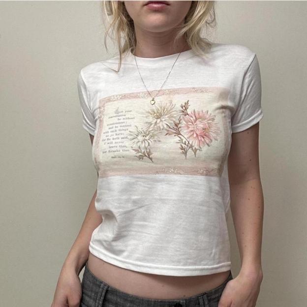 Women's White and Cream Shirt