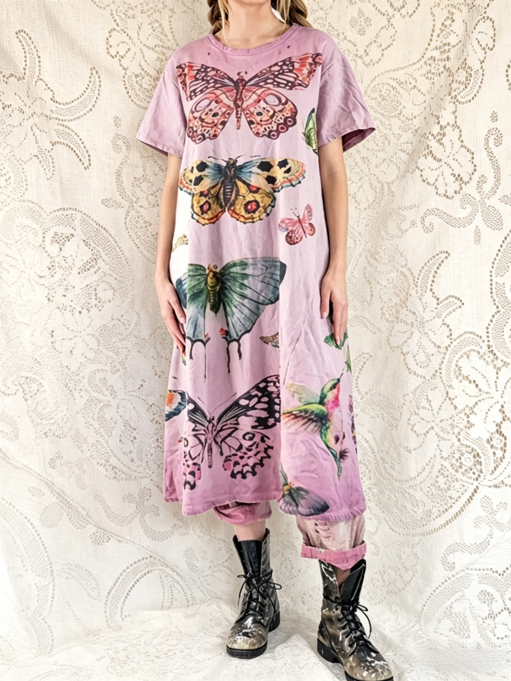 Butterfly T-shirt dress