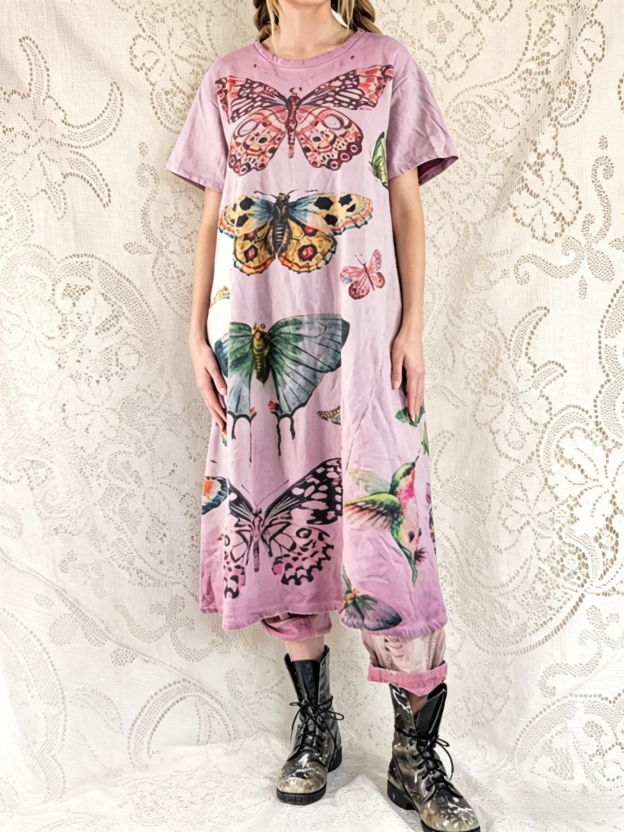 Butterfly T-shirt dress