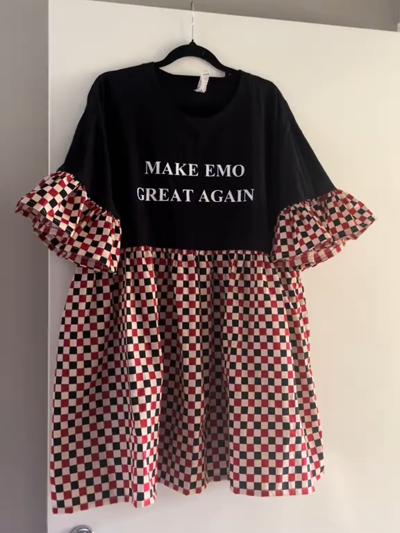 Make Emo Great Again Patchwork Dress