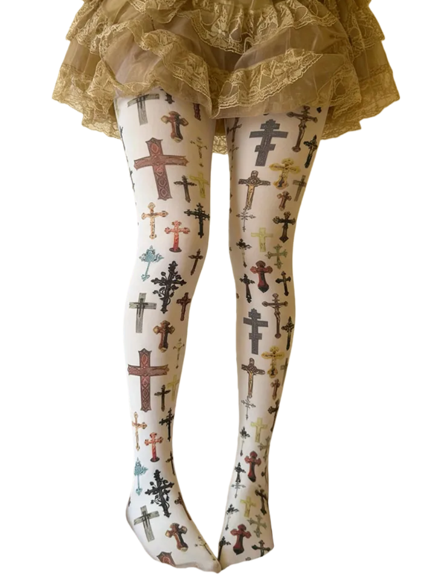 Cross-shaped leggings