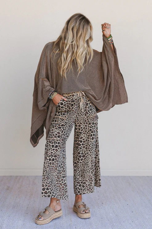 Lucky One Animal Print Cargo Pants