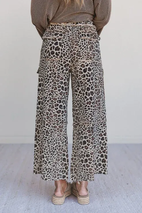 Lucky One Animal Print Cargo Pants
