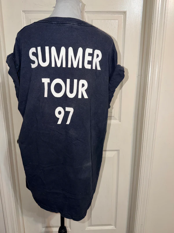 Kansas Vintage Double Sided Oversized Distressed Tee