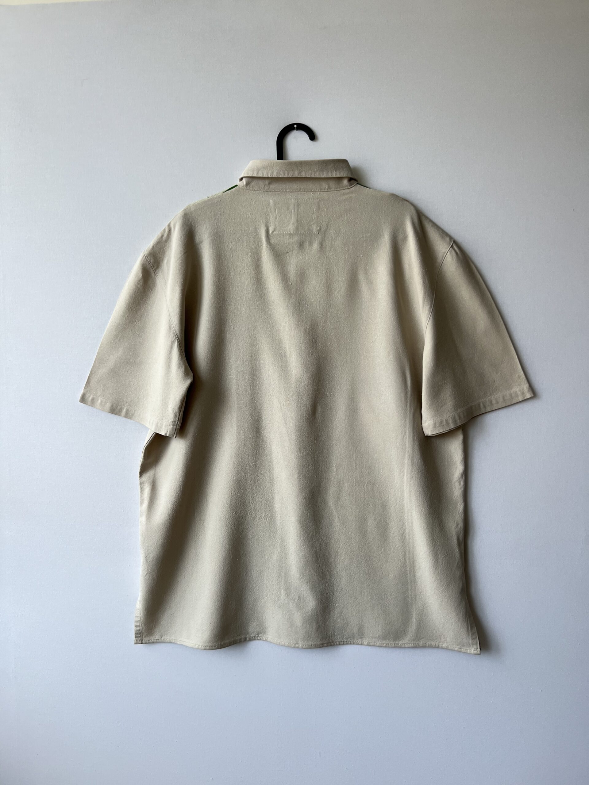 Australian Wildflower Grid Print Cotton Linen Short Sleeve Shirt