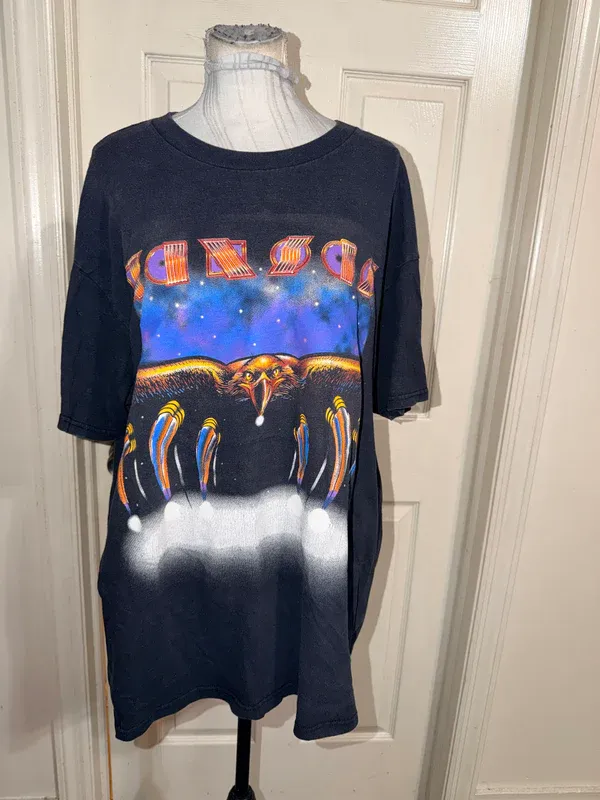 Kansas Vintage Double Sided Oversized Distressed Tee