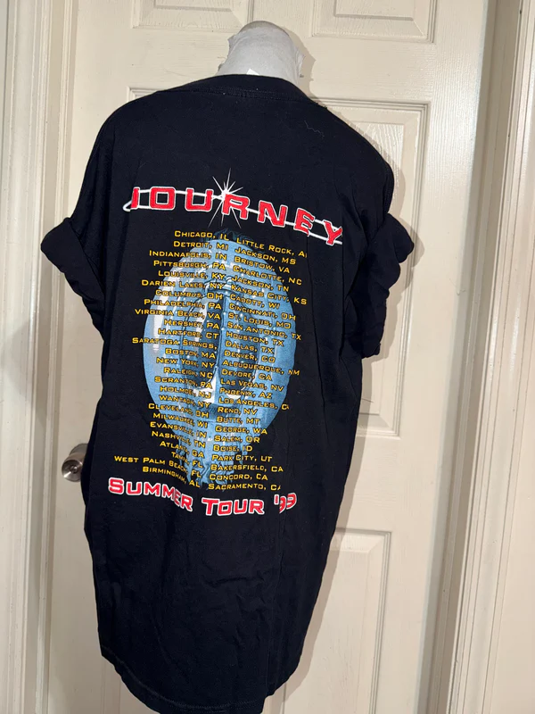 Journey Vintage Double Sided Oversized Distressed Tee
