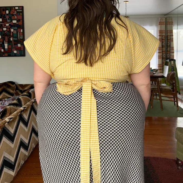 Yellow Wrap Top