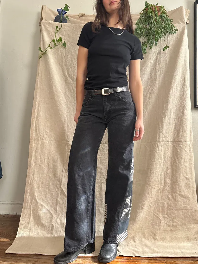 Black & White Stripe Pinwheel Rustlers