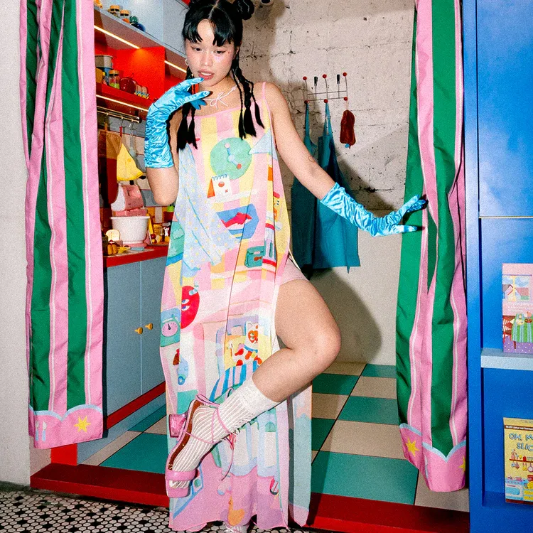 Whiskers Space See Through Dress