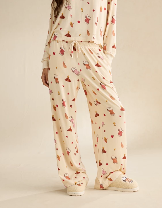 Luxe Plush Snoopy Long Sleeve + Pant PJ Set
