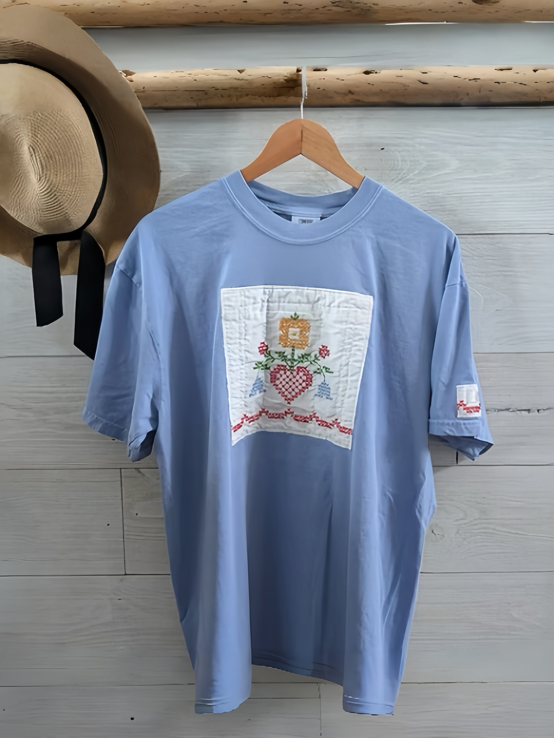 Crossstitch Heart Tee
