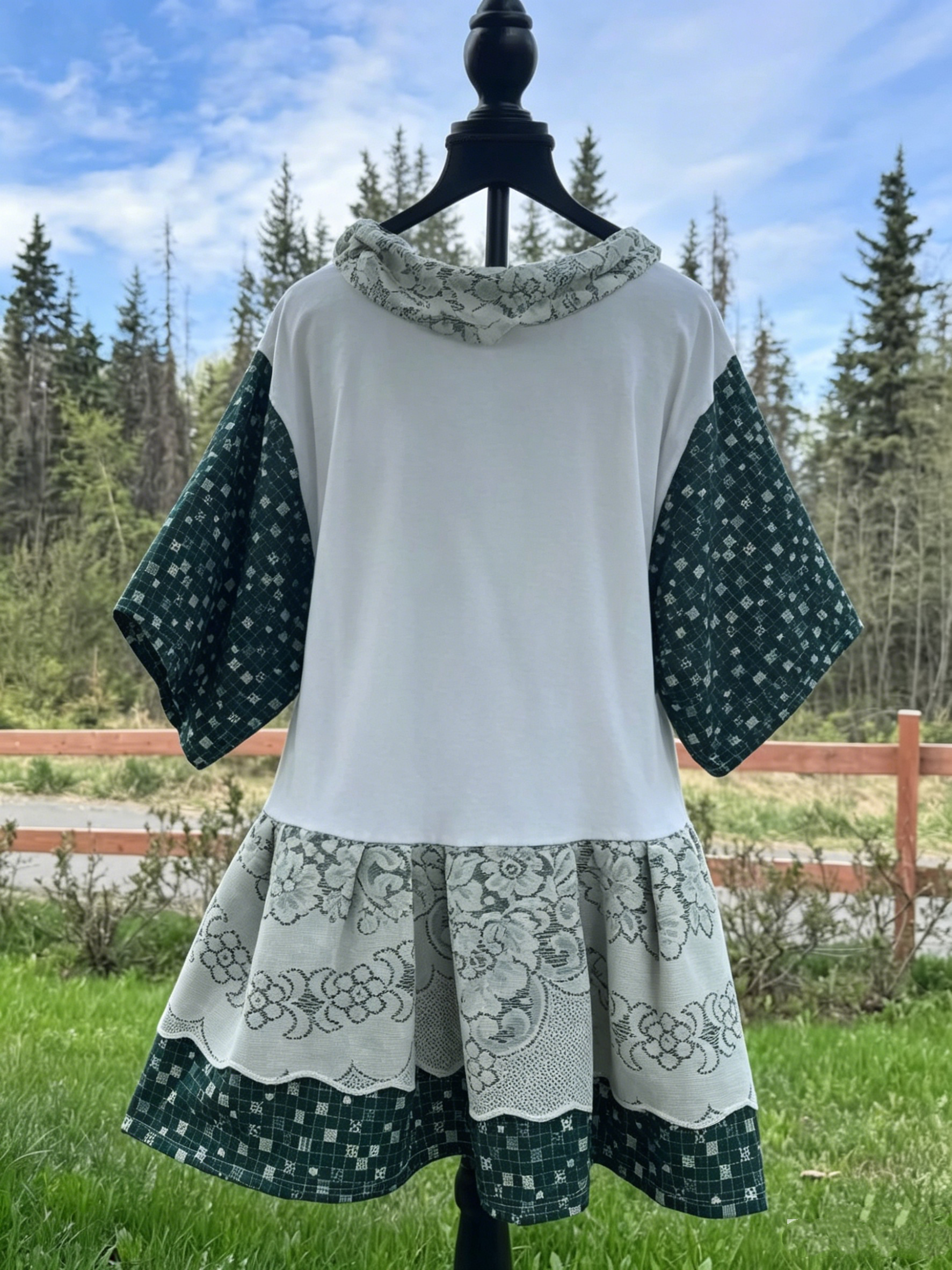 Floral Print Long Sleeve Peplum Tunic Top