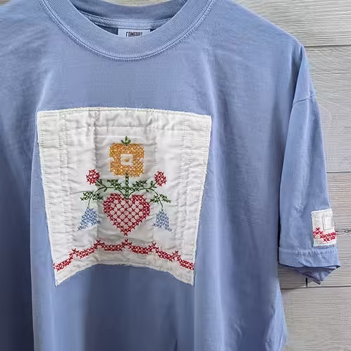 Crossstitch Heart Tee