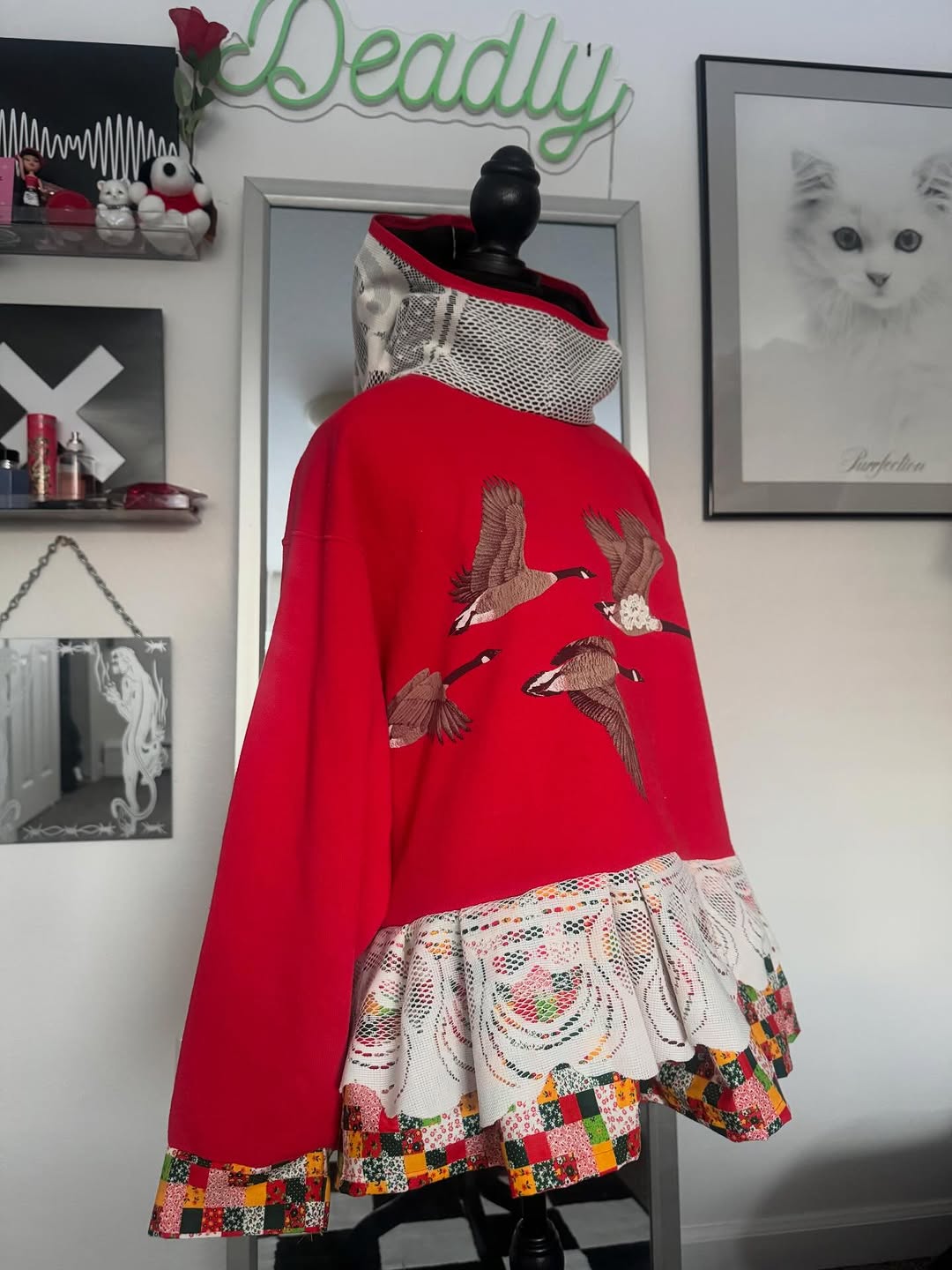 Boho Mixed Print Hooded Tunic