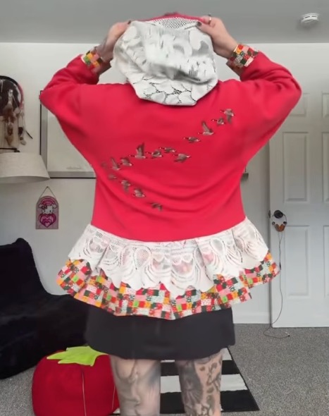 Boho Mixed Print Hooded Tunic