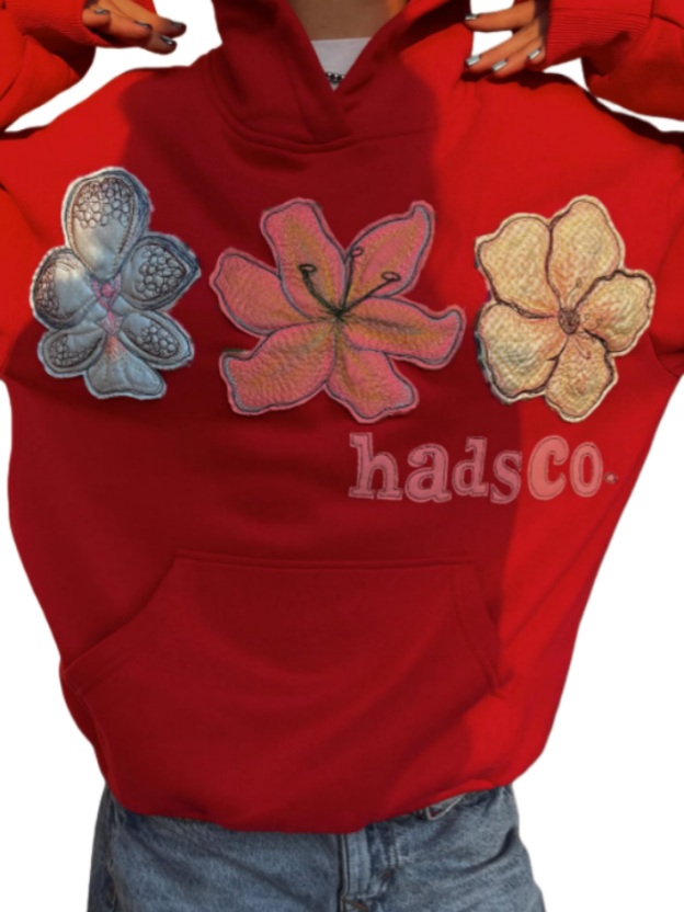 "Made to Love" Embroidered Flower Hoodie