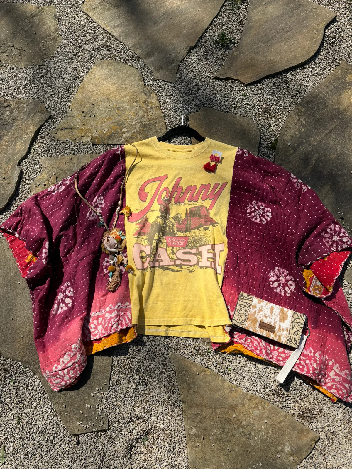 Johnny Cash Kantha Tee