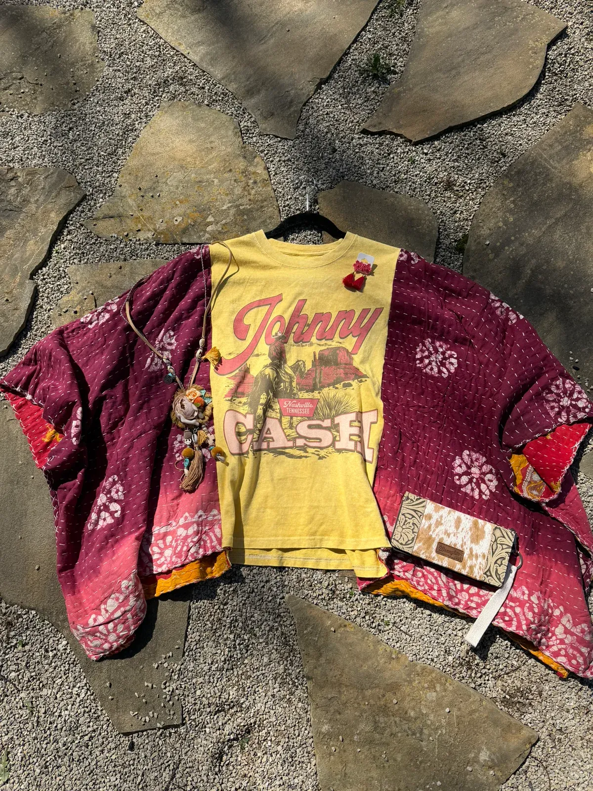 Johnny Cash Kantha Tee