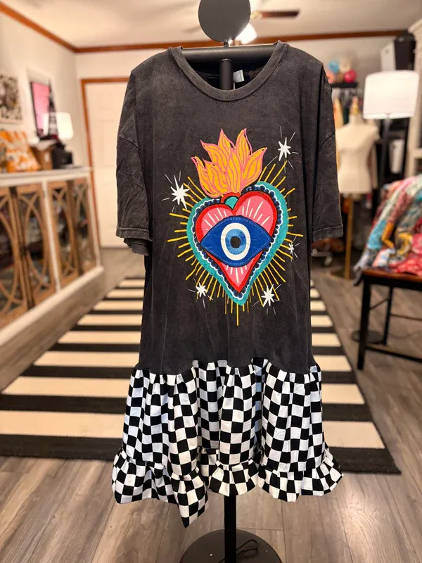 Eye-Conic Upcycled Tee Dress