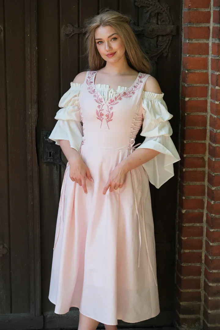 Willow Midi Dress - Sea Pink