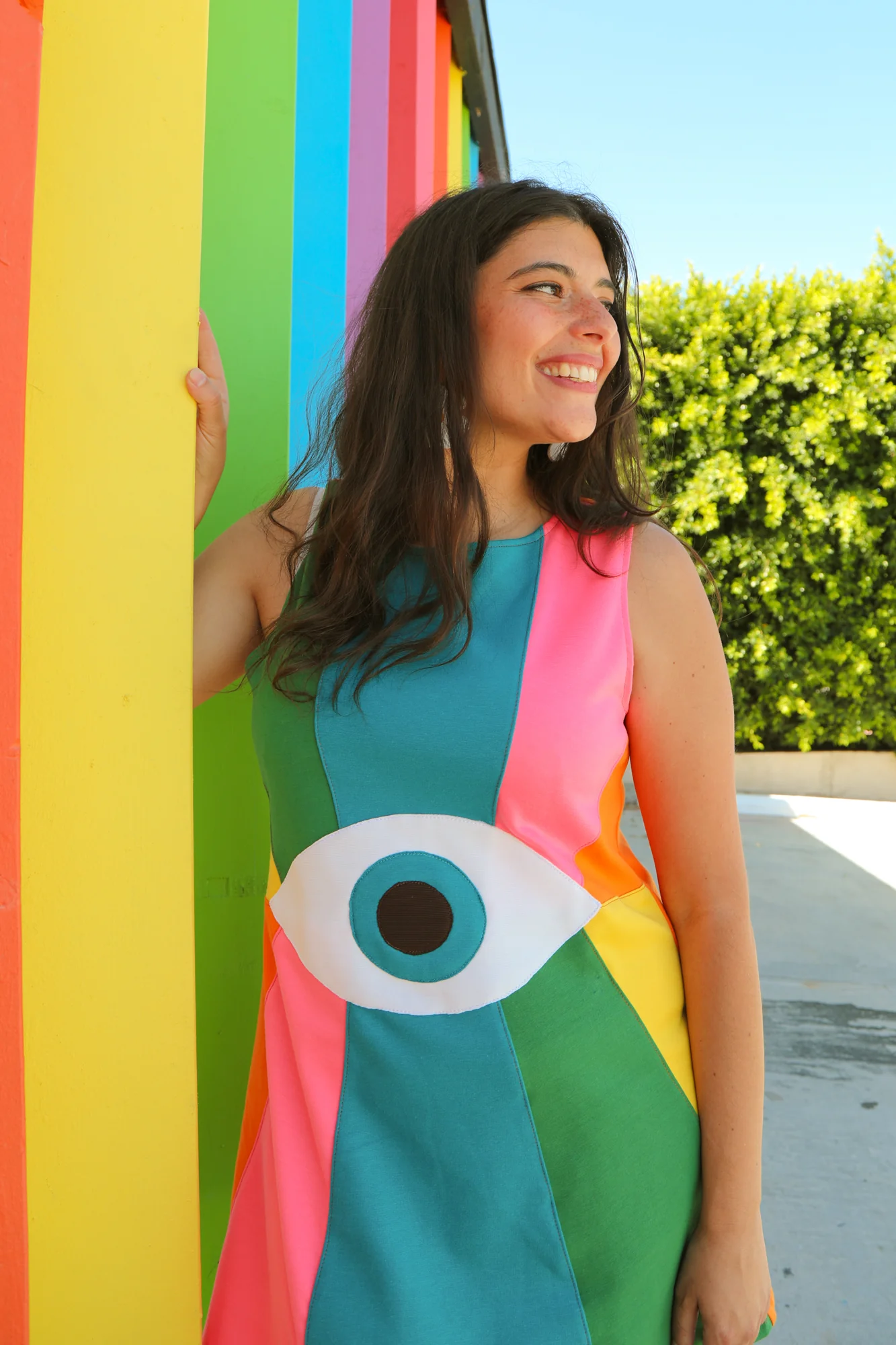 Miracle Eye Rainbow Mini-Dress