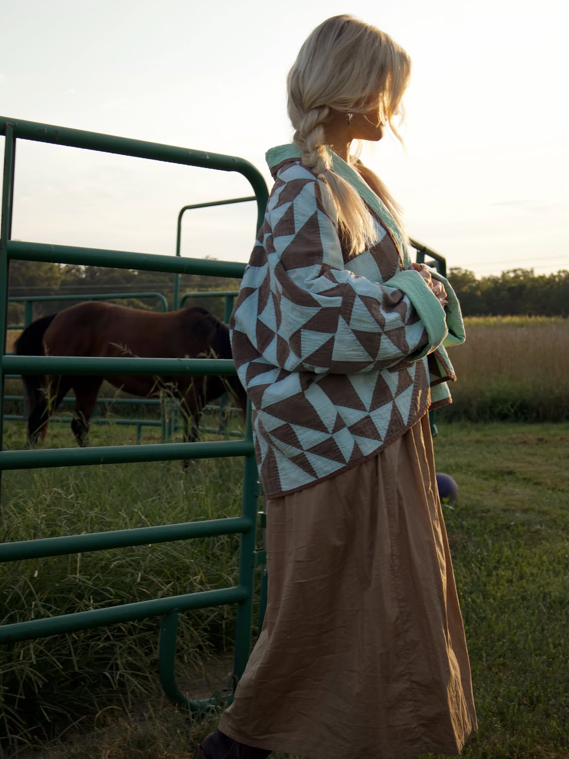 Geometric Patchwork Quilted Western Jacket