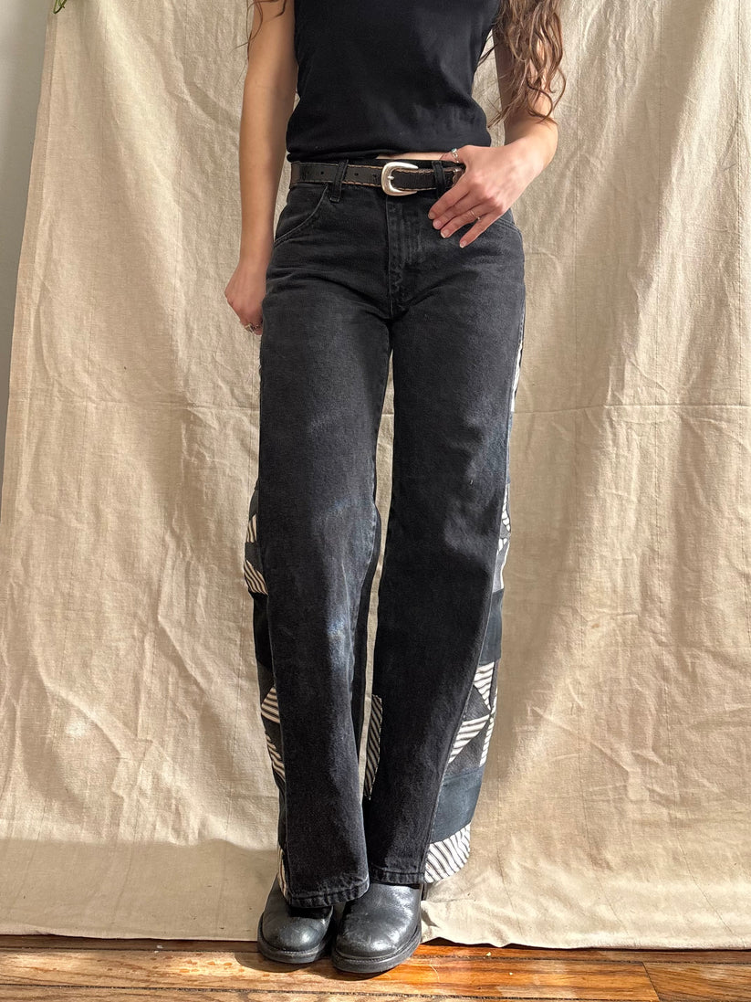 Black & White Stripe Pinwheel Rustlers