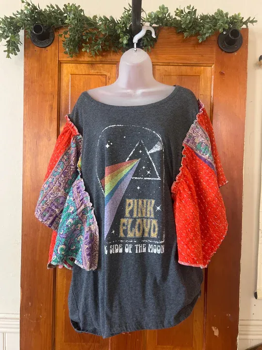 PINK FLOYD butterfly kantha sleeves