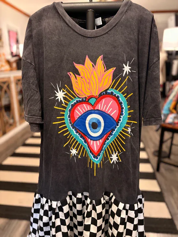 Eye-Conic Upcycled Tee Dress